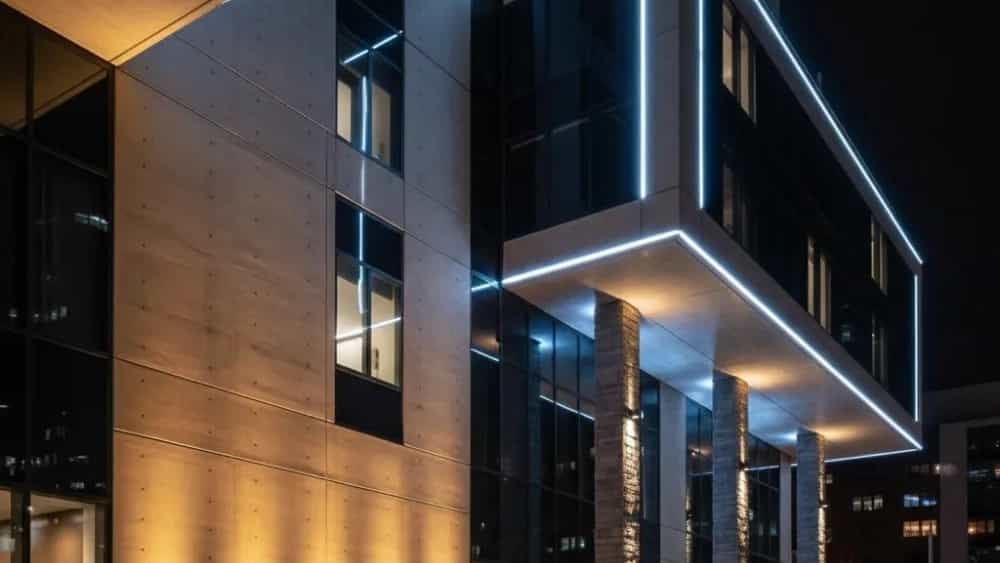 نورپردازی نمای ساختمان در تهران